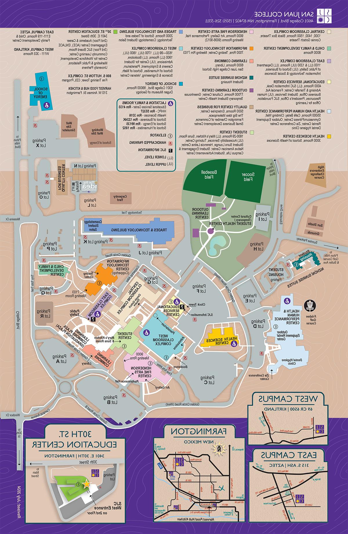 Campus Map.  If you need assistance with wayfinding please contact disability services at (505) 566-3643 or (505) 566-3271